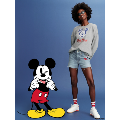 Old Navy x Disneyⓒ Mickey Mouse Oversized Flag Logo-Graphic Sweatshirt