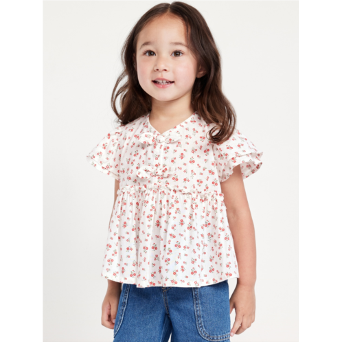 OldNavy Short-Sleeve Ruffled Bow Top for Toddler Girls