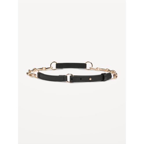 OldNavy Faux Leather Chain Belt for Women