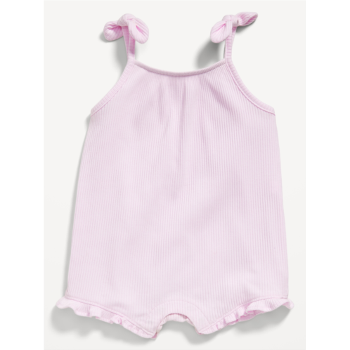 OldNavy Sleeveless Tie-Knot Ribbed One-Piece Romper for Baby