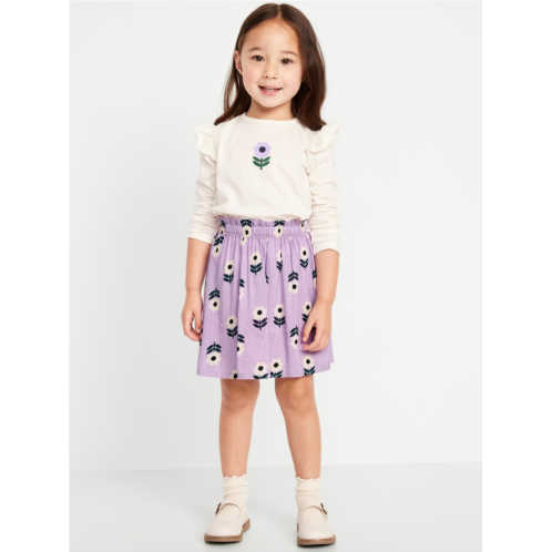 OldNavy Long-Sleeve Ruffle T-Shirt and Skirt Set for Toddler Girls