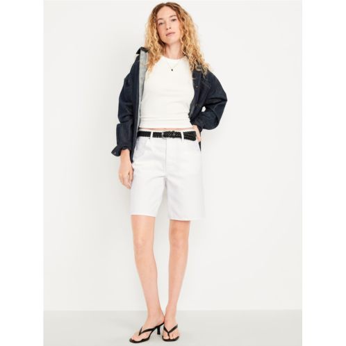 OldNavy Mid-Rise Baggy Jean Bermuda Shorts -- 9-inch inseam