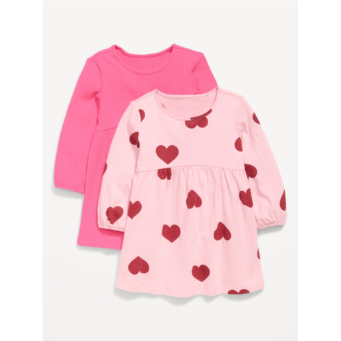 OldNavy Long-Sleeve Fit and Flare Dress 2-Pack for Toddler Girls