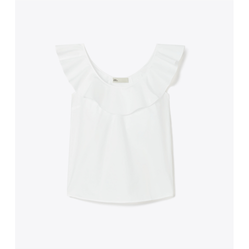 Tory Burch COTTON FLOUNCE TOP