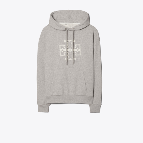 Tory Burch HEAVY FRENCH TERRY LOGO HOODIE