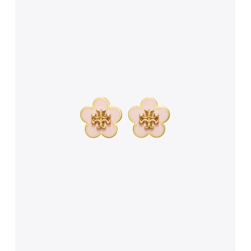 Tory Burch KIRA ENAMEL FLOWER STUD EARRING