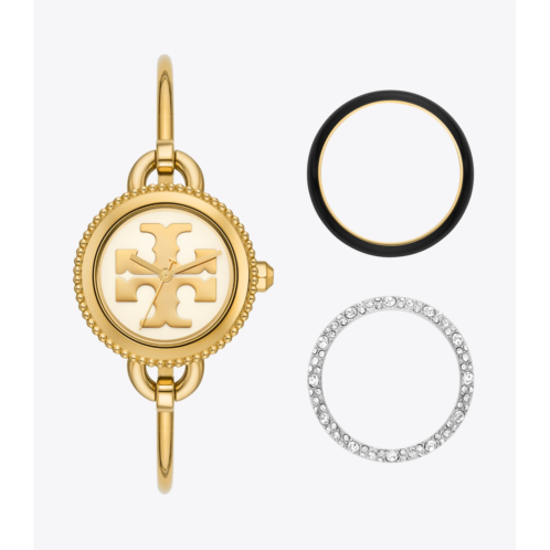 Tory Burch MILLER BANGLE WATCH, GOLD-TONE STAINLESS STEEL