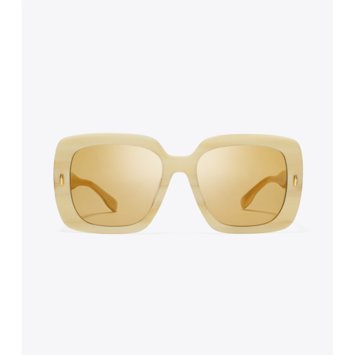 Tory Burch MILLER OVERSIZED SQUARE SUNGLASSES