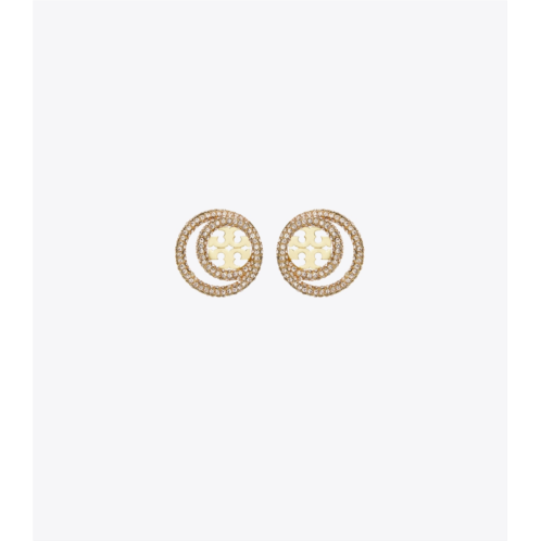 Tory Burch MILLER PAVEE DOUBLE RING STUD