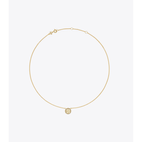Tory Burch MILLER PAVEE LOGO DELICATE NECKLACE
