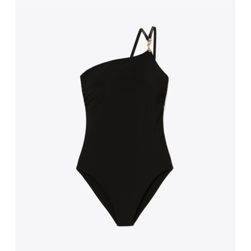 Tory Burch ONE-SHOULDER CLIP SWIMSUIT