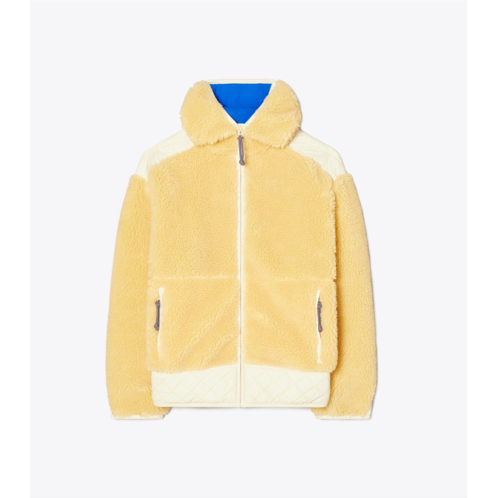 Tory Burch OVERSIZED FLEECE HOODED JACKET