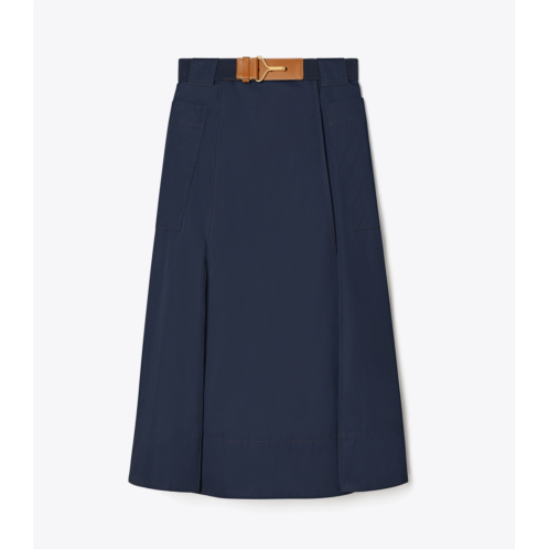 Tory Burch POPLIN PLEATED SKIRT