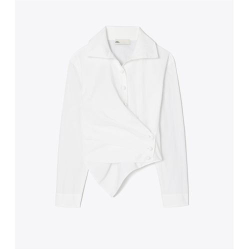 Tory Burch POPLIN WRAP SHIRT