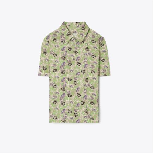 Tory Burch PRINTED MERCERIZED COTTON POLO