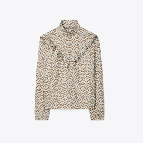 Tory Burch PRINTED RUFFLE WINDBREAKER