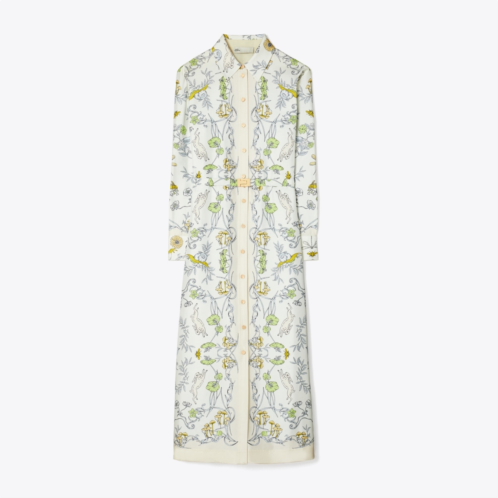 Tory Burch PRINTED SILK TWILL SHIRTDRESS