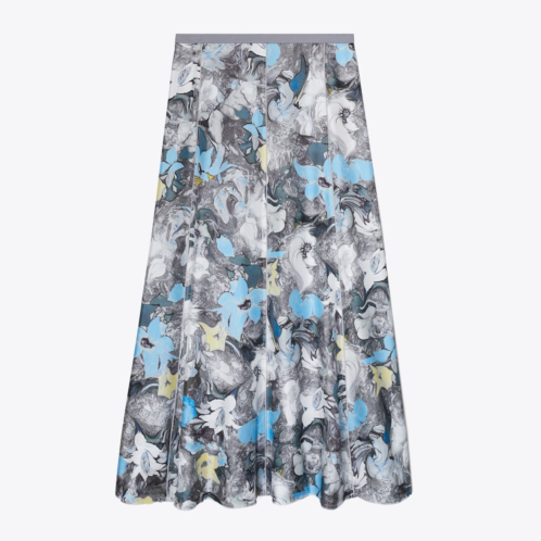 Tory Burch PRINTED SILK TWILL SKIRT