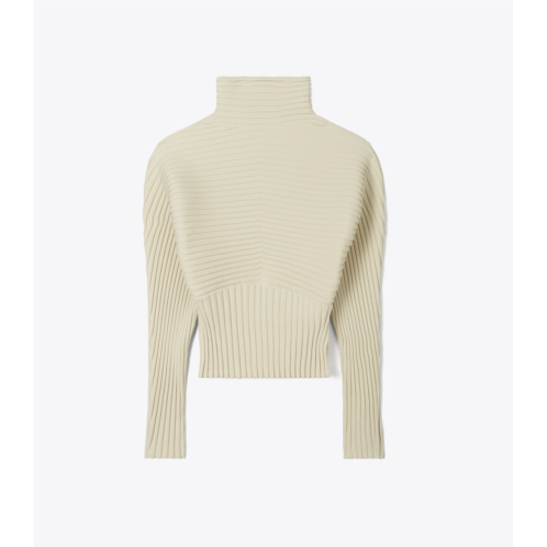 Tory Burch RIBBED DOLMAN SLEEVE SWEATER