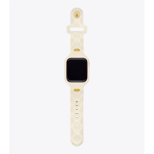 Tory Burch T MONOGRAM BAND FOR APPLE WATCH, SILICONE