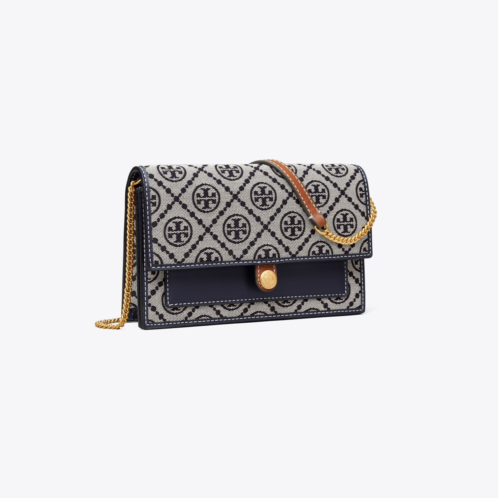 Tory Burch T MONOGRAM JACQUARD CHAIN WALLET