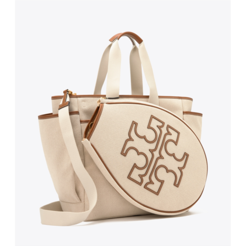 Tory Burch TWO-TONE CANVAS TENNIS TOTE