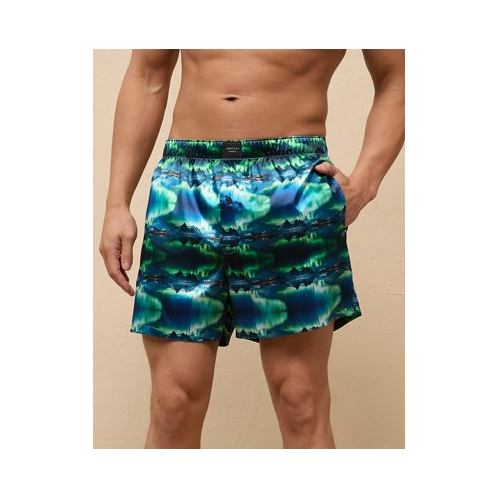 American Eagle AEO Mens Northern Lights Satin Pocket Boxer Short