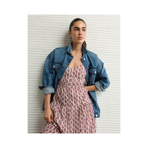 American Eagle AE Oversized Boyfriend Denim Jacket
