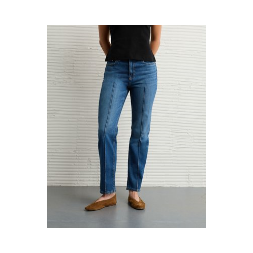 American Eagle AE Stretch Super High-Waisted Ankle Straight Jean
