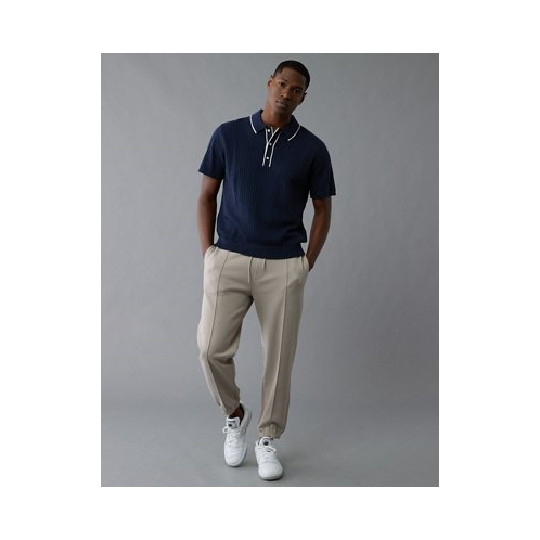 American Eagle AE Weekend Tipped Sweater Polo Shirt