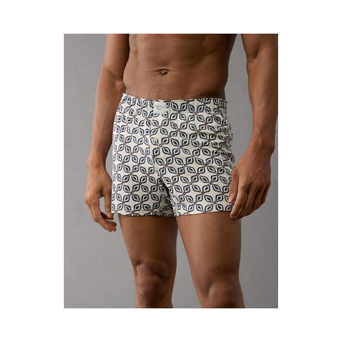 American Eagle AEO Mens Printed Slim Knit Ultra Soft Boxer Short