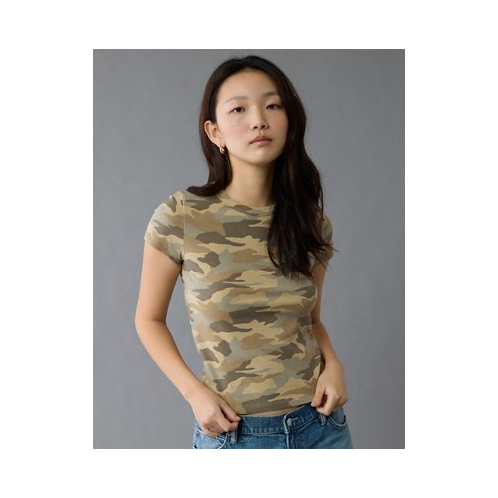 American Eagle AE Camo Hey Baby Tee