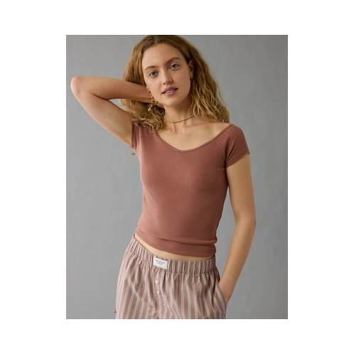 American Eagle AE Saltwash V-Neck Baby Tee