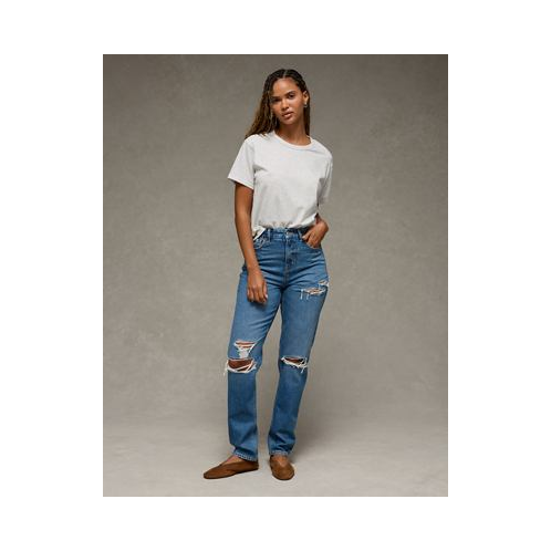 American Eagle AE Strigid Curvy Ripped Mom Jean