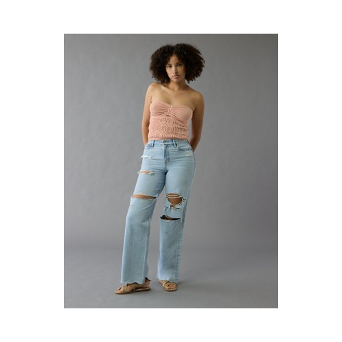 American Eagle AE Strigid Curvy Ripped Super High-Waisted Baggy Straight Jean
