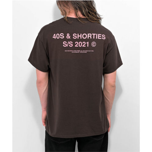 40s and Shorties 40s & Shorties General Logo Brown T-Shirt | Zumiez