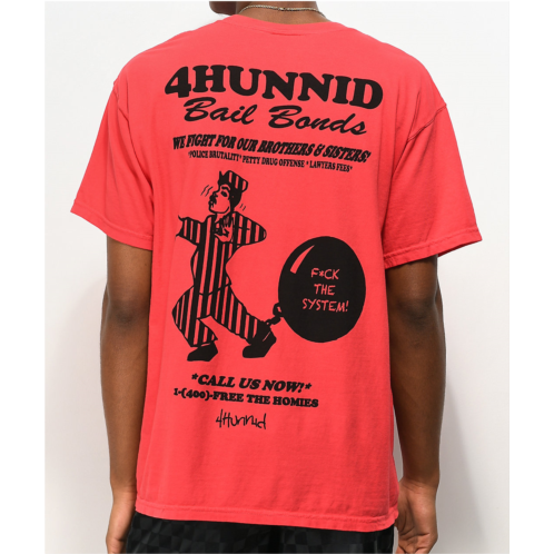 4Hunnid Bail Bonds Red T-Shirt | Zumiez