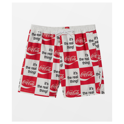 Brixton x Coca-Cola Voyage Red & White Board Shorts | Zumiez
