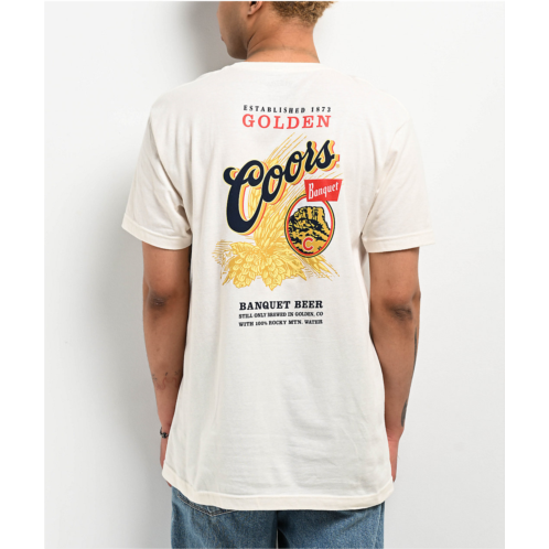 Brixton x Coors Hops Cream T-Shirt | Zumiez