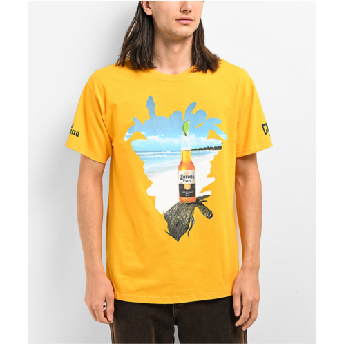 Crooks & Castles x Corona Medusa Vacation Yellow T-Shirt | Zumiez