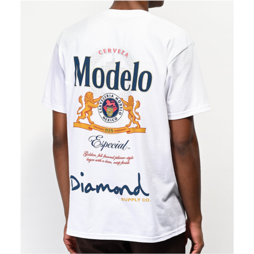 Diamond Supply Co. x Modelo Especial White T-Shirt | Zumiez