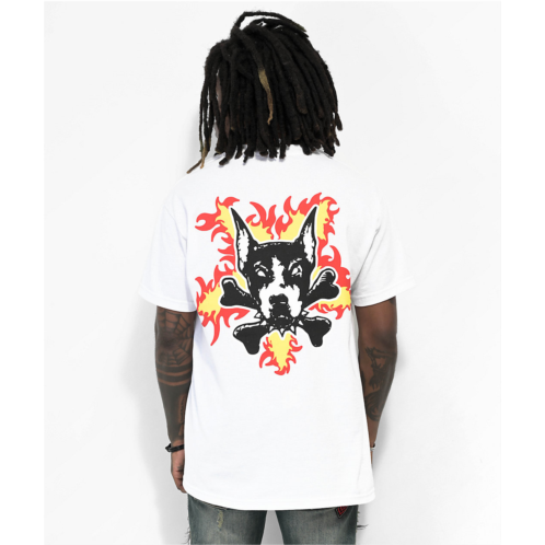 Dog Years Skate Club Dog Years Flame White T-Shirt | Zumiez