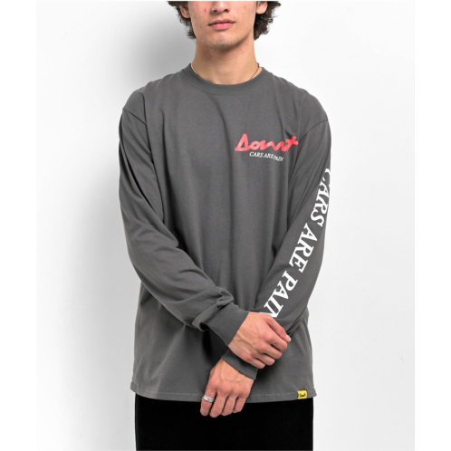 Donut Cars Are Pain Charcoal Long Sleeve T-Shirt | Zumiez