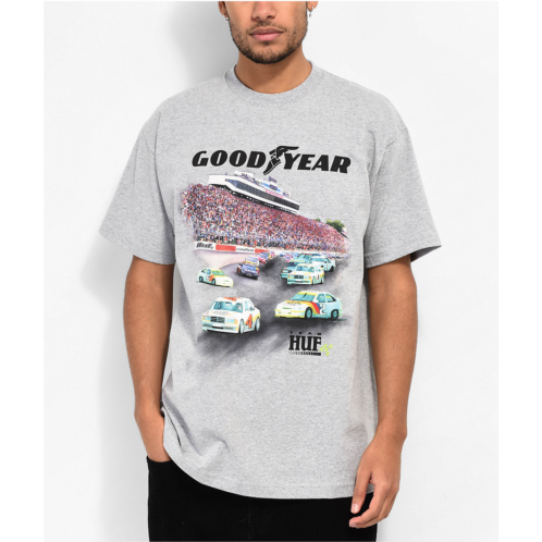 HUF x Goodyear Team HUF Grey T-Shirt | Zumiez