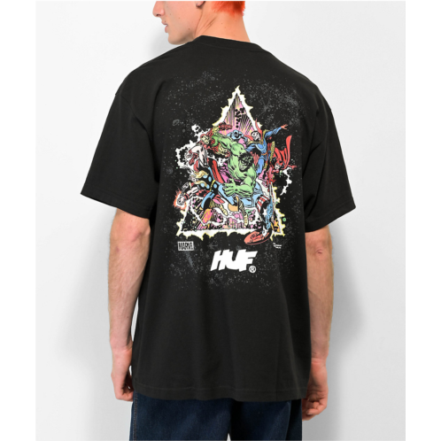 HUF x Marvel Avengers Cosmic Assemblage Black T-Shirt | Zumiez