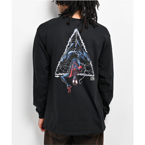 HUF x Spider-Man Universe Miles Triple Triangle Black Long Sleeve T-Shirt | Zumiez