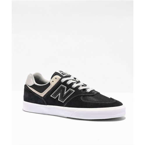 New Balance Numeric 574 Black & Grey Shoes | Zumiez
