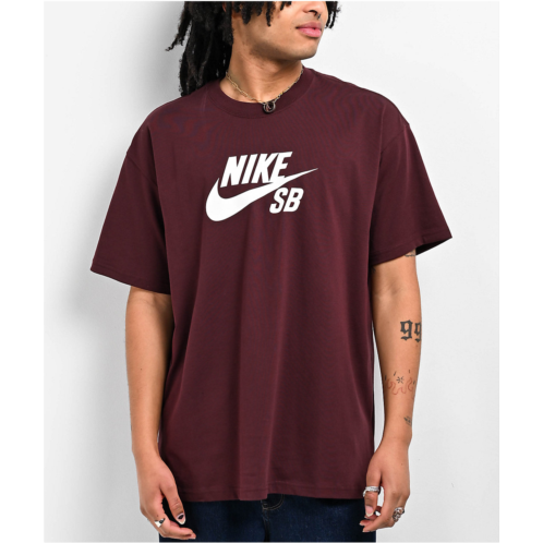 Nike SB Logo Burgundy T-Shirt | Zumiez