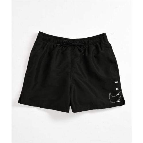 Nike Swim Swoosh Break 5 Black Board Shorts | Zumiez