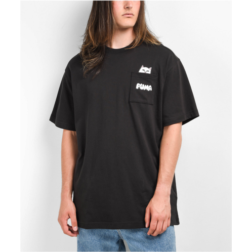 PUMA x RIPNDIP Black Pocket T-Shirt | Zumiez